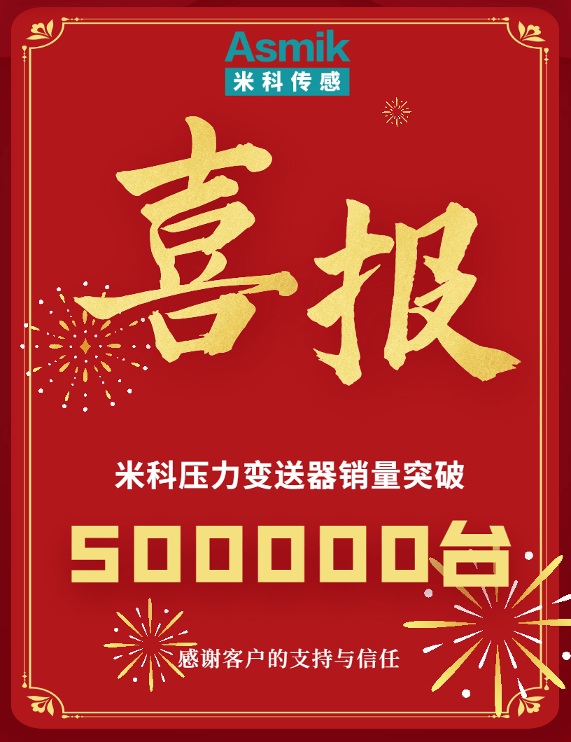【內(nèi)含福利】米科壓力變送器銷量突破50萬(wàn)臺(tái)！